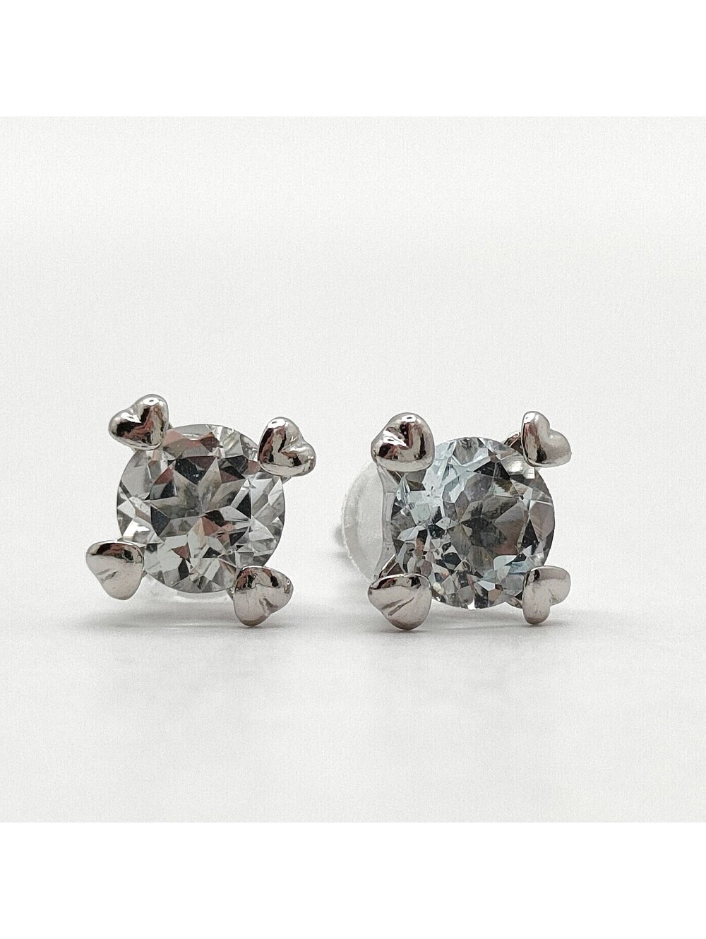 Jewelry Pierced Earring Artificial Stone Platinum 5660618
